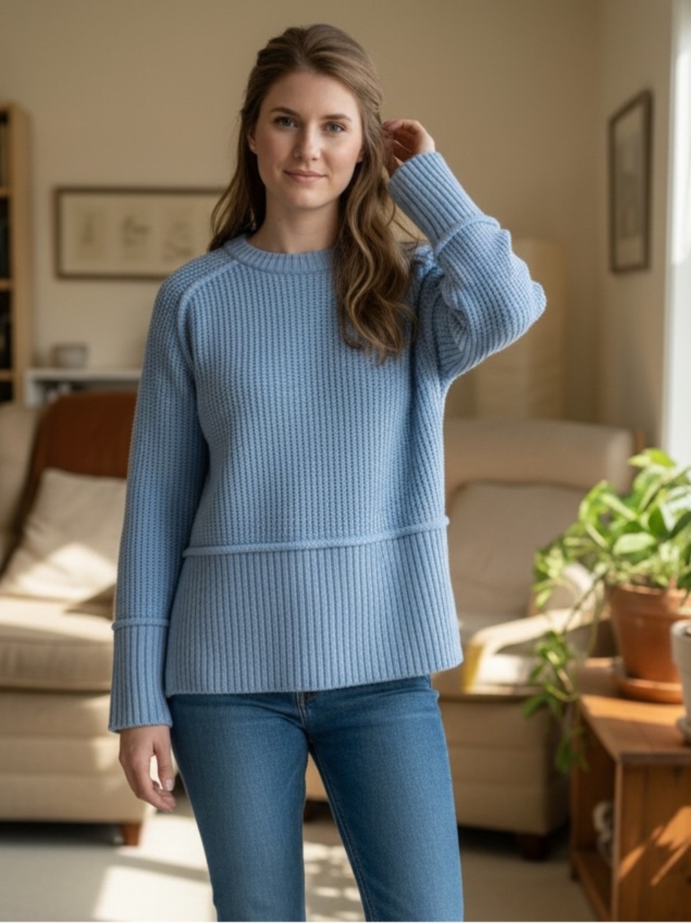Anthropologie Blue Sweater